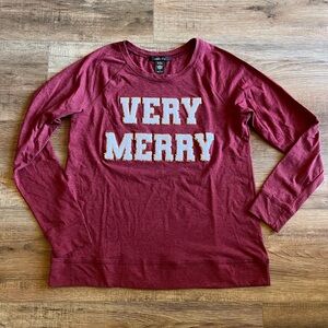 Sable Sky Maroon Christmas Sweater